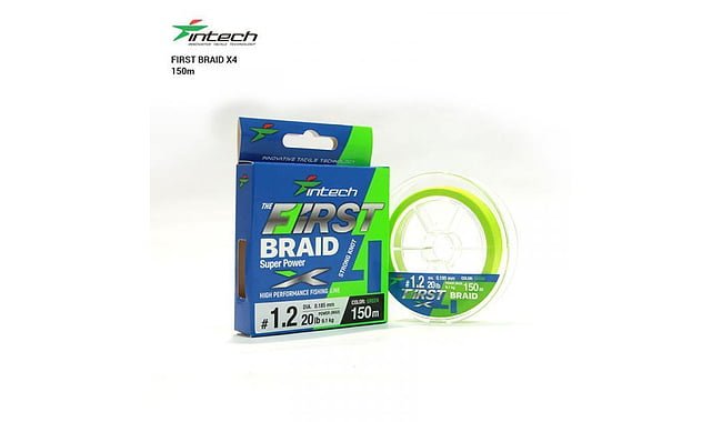 Шнур Intech First Braid X4 150 м, 1.2 мм, 9.1 kg - фото 1