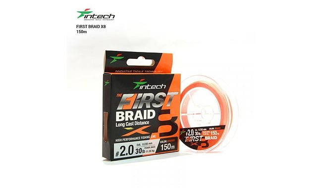 Шнур Intech First Braid X8 150 м, 2.5 мм, 16.3 kg - фото 1