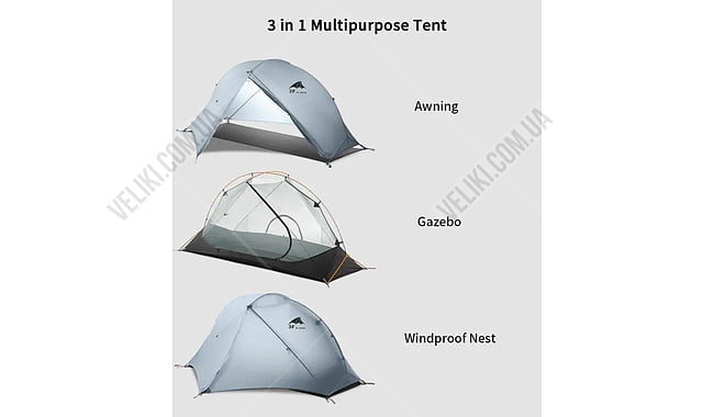 Палатка 3F UL Gear Floating Cloud 1 3 SN - дополнительное фото 2