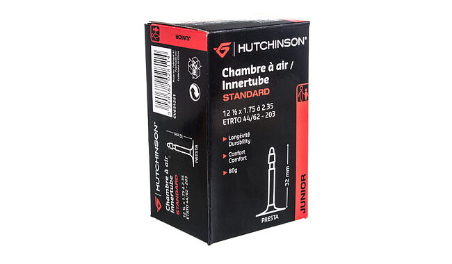 Камера 12.5" Hutchinson Standard Junior 12.5x1.7-2.35" Presta 32 мм - фото 1