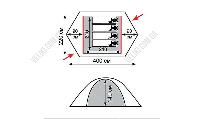 Намет Tramp Rock 4 v3 - дополнительное фото 1