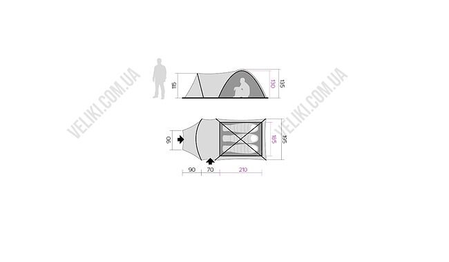 Палатка Hannah Arrant 3 - дополнительное фото 9