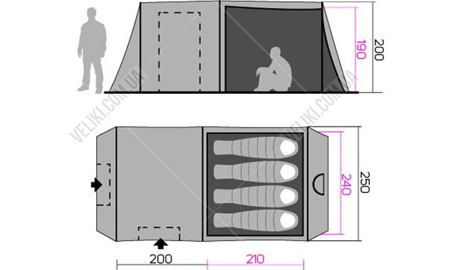 Намет Hannah Barrack 4 AIR - дополнительное фото 5