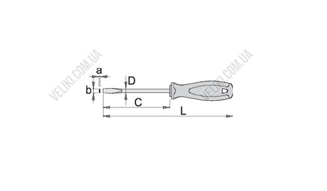Викрутка Unior 605TBI 1.0X5.5X100 - дополнительное фото 1