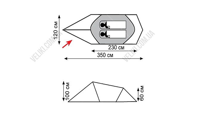 Палатка Tramp Bike 2 - дополнительное фото 1