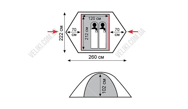 Палатка Tramp Sarma 2 - дополнительное фото 2