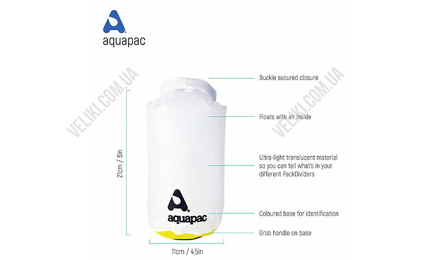 Гермомешок Aquapac PackDivider 2 л - дополнительное фото 2