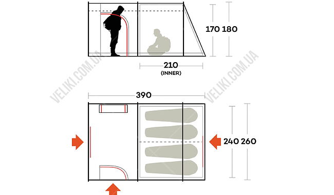 Палатка Ferrino Fenix 6 - дополнительное фото 10