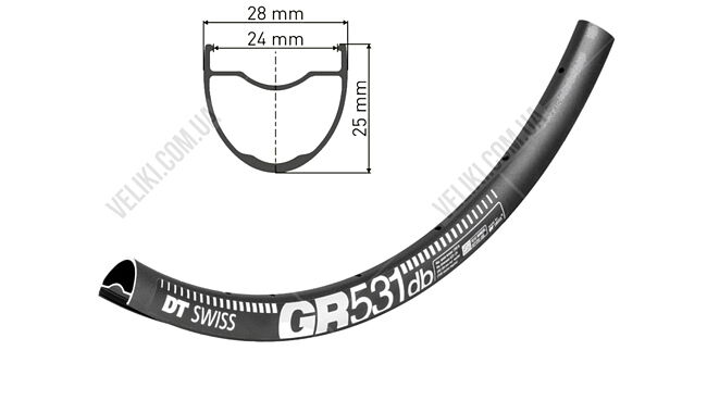 Обод DT Swiss GR 531 29" 28H - дополнительное фото 2