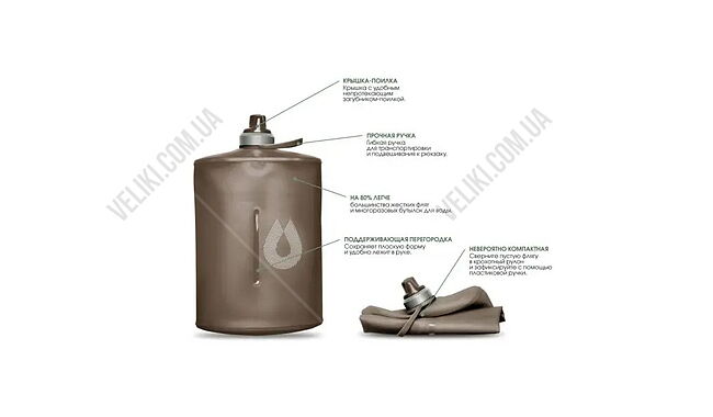 Фляга HydraPak Stow 1 л - дополнительное фото 1