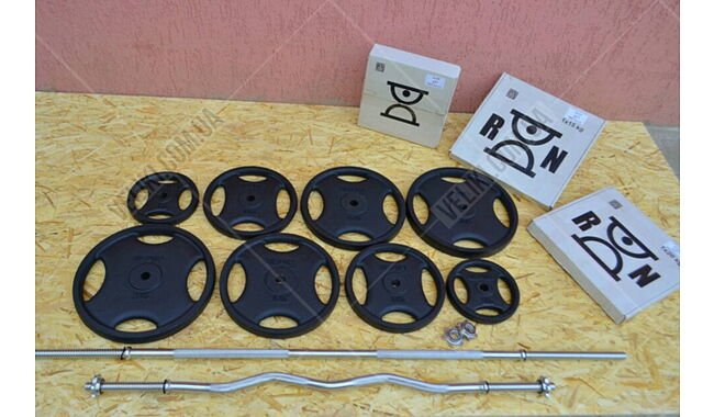 Набір RN-Sport штанга з гантелями 130 кг - дополнительное фото 2