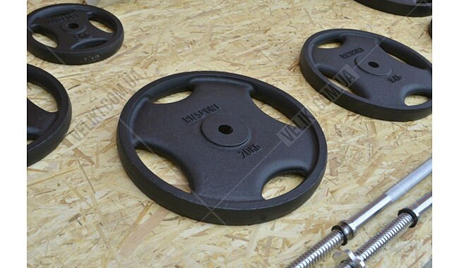 Набір RN-Sport штанга з гантелями 130 кг - дополнительное фото 4