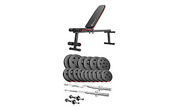 Лава для жиму HS-1010 PRO з набором Hop-Sport Premium 75 кг