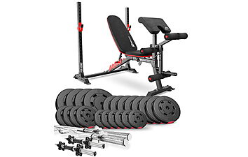 Скамья для жима HS-1095 с набором Hop-Sport Premium 135 кг
