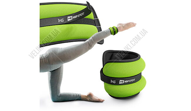 Обтяжувачі для щиколоток та зап'ясть Hop-Sport HS-S002WB 2 x 1 кг - дополнительное фото 2