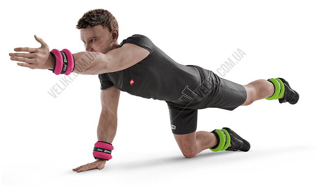 Обтяжувачі для щиколоток та зап'ясть Hop-Sport HS-S002WB 2 x 1 кг - дополнительное фото 4