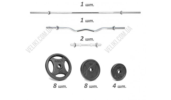 Набір RN-Sport Quatro-GRIP 80 кг - дополнительное фото 1