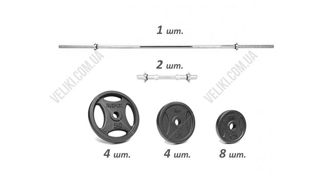 Набор RN-Sport Quatro-GRIP 40 кг - дополнительное фото 1