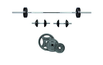 Набор RN-Sport Quatro-GRIP Штанга 25 кг и Гантели по 6 кг