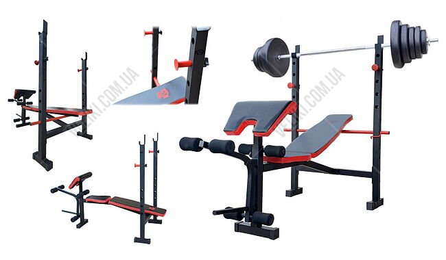 Скамья для жима RN-Sport ReadMeBlack + Штанга RN-Sport 103 кг - дополнительное фото 7