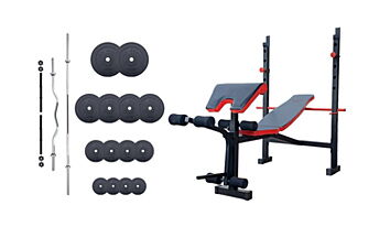 Скамья для жима RN-Sport ReadMeBlack + Штанга RN-Sport 100 кг