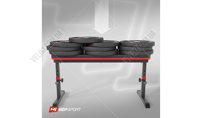 Скамья для жима Hop-Sport HS-1025 PRO - дополнительное фото 4