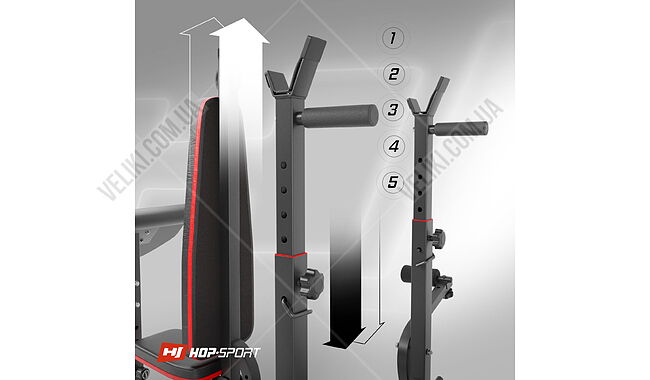 Скамья для жима Hop-Sport HS-1075 PRO - дополнительное фото 6