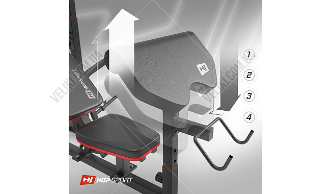 Скамья для жима Hop-Sport HS-1075 PRO - дополнительное фото 7