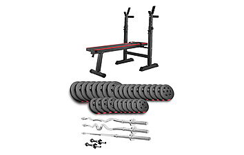 Скамья HS-1080 + Набор Hop-Sport Premium 173 кг