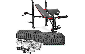 Скамья HS-1055 PRO + Набор Hop-Sport Premium 173 кг
