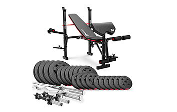 Скамья HS-1055 PRO + Набор Hop-Sport Premium 105 кг