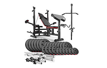 Скамья HS-1075 PRO + Набор Hop-Sport Premium 135 кг