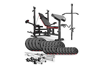 Скамья HS-1075 PRO + Набор Hop-Sport Premium 105 кг