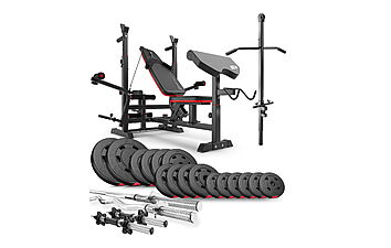 Скамья HS-1075 PRO + Набор Hop-Sport Premium 75 кг