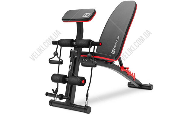 Скамья HS-1035 + Набор Hop-Sport Premium 105 кг - дополнительное фото 4