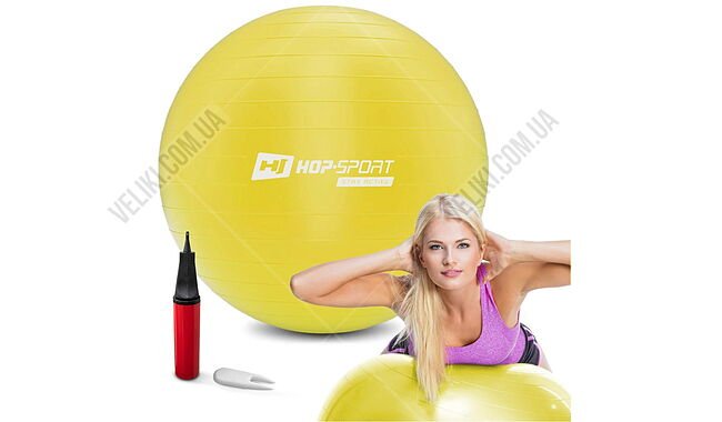 Фітбол Hop-Sport HS-R045YB 45 см + насос - дополнительное фото 8