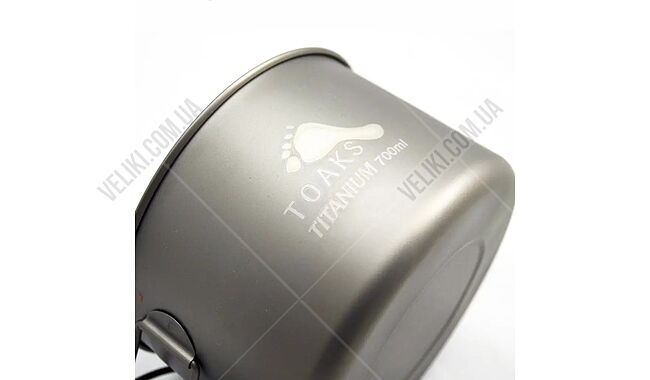 Котелок Toaks Titanium Pot Light 700 мл - дополнительное фото 3