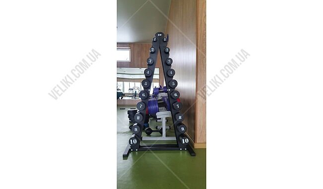 Набір гантелі RN-Sport 1-10 кг зі стійкою - дополнительное фото 6