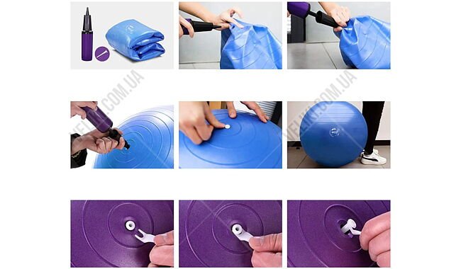 М'яч для фітнесу WCG 55 Anti-Burst 55 см - дополнительное фото 1