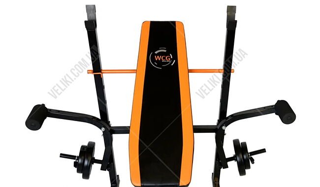 Лава для жиму WCG 0055 Штанга 60 кг Гантелі - дополнительное фото 5