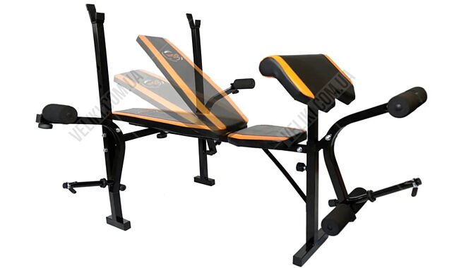 Лава для жиму WCG 0055 з приставкою Скотта + Штанга 60 кг + Гантелі - дополнительное фото 6