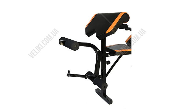 Лава для жиму WCG 0055 з приставкою Скотта + Штанга 60 кг + Гантелі - дополнительное фото 9