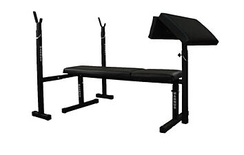 Лава для жиму WCG 006 зі стійками + Приставка Скотта