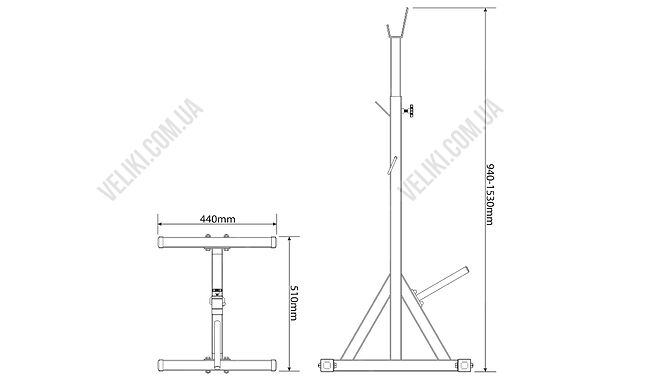 Стійки під штангу WCG RG-200 - дополнительное фото 3