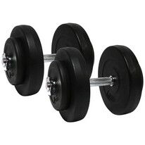 Гантелі WCG з металевим грифом 2х10 кг