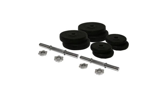 Гантелі WCG з металевим грифом 2х20 кг - дополнительное фото 2