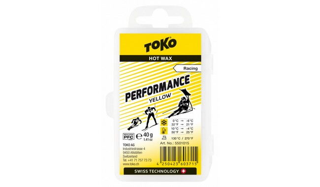 Віск Toko Performance Hot Wax Yellow 40 г - фото 1