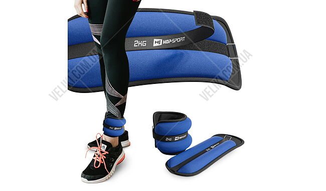 Утяжелители для щиколоток и запястий Hop-Sport 2x2 кг - дополнительное фото 2