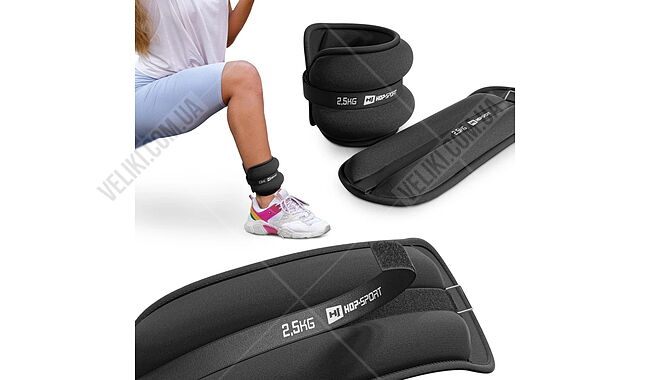 Утяжелители для щиколоток и запястий Hop-Sport 2x2.5 кг - дополнительное фото 2