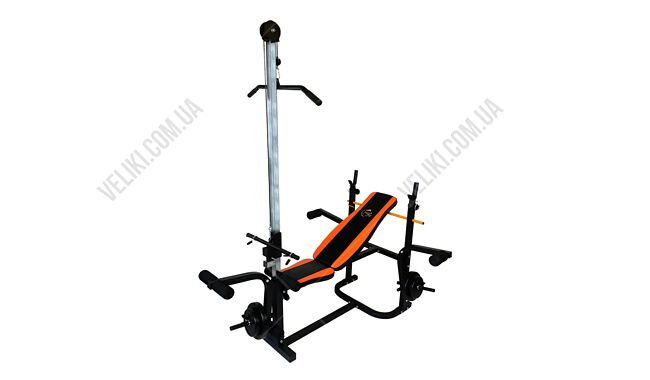 Скамья для жима WCG 0020 + Штанга и гантели 128 кг - дополнительное фото 4